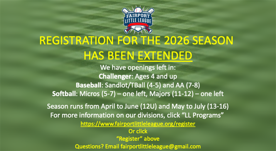 Registration Extended!